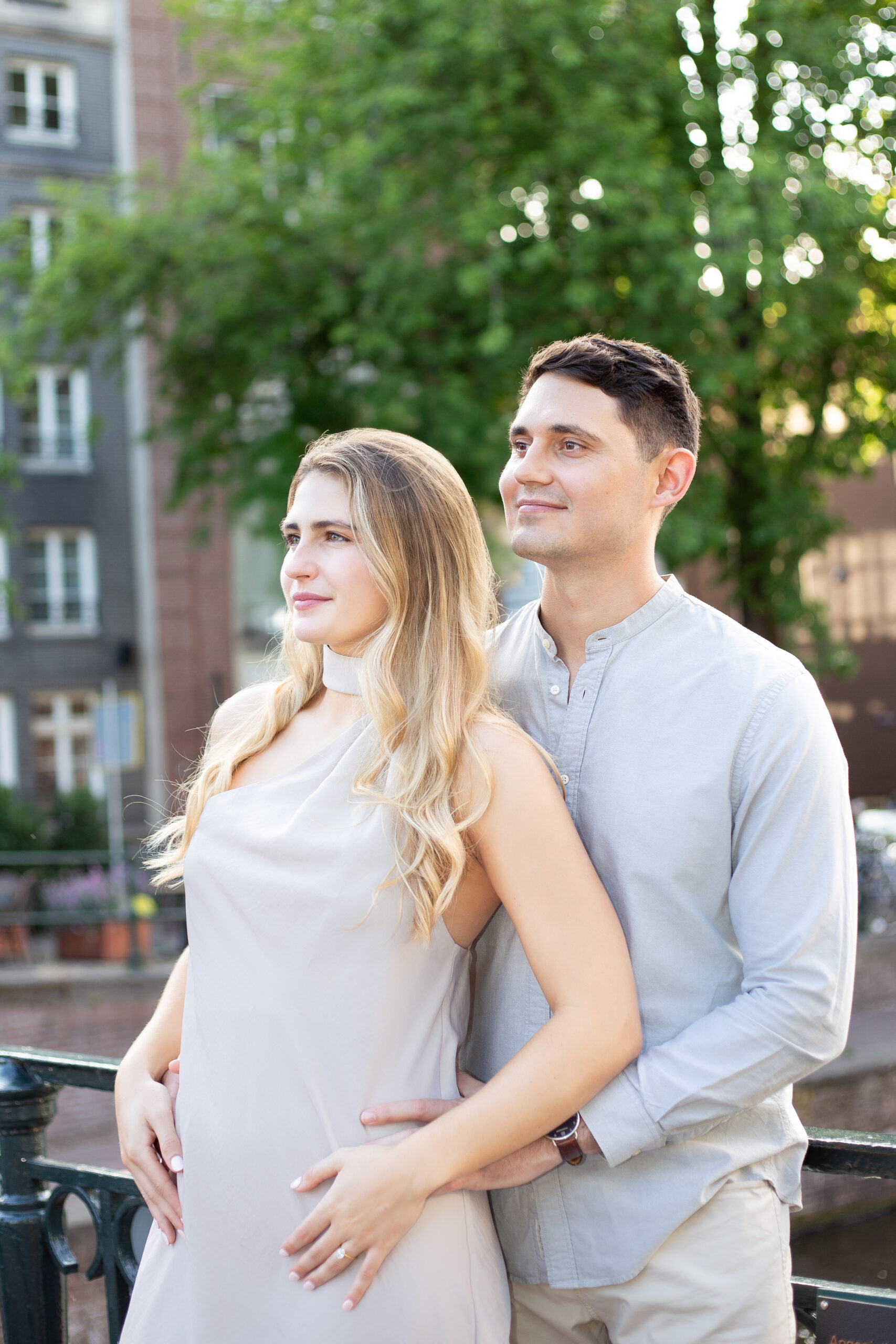 Couple Photoshoot in Amsterdam: A Romantic Escape Captured in Editorial Style 12 Portrait of an engaged couple in Amsterdam