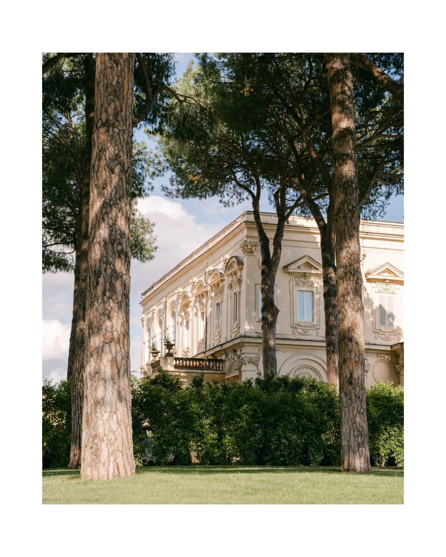 Villa Aurelia wedding venue photographed from the garden