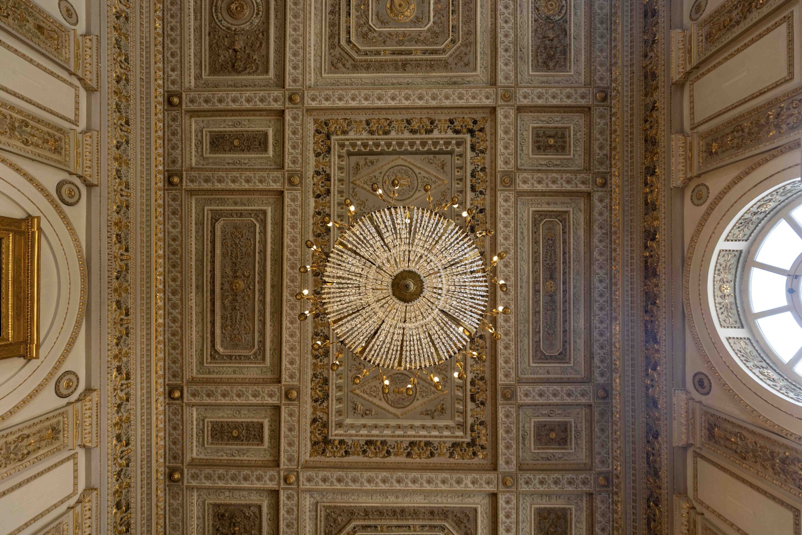 Breathtaking ceiling of the Music room at Villa Aurelia